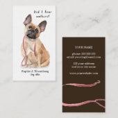 Eleganter Hundesitter, Aquarellblütenhund Visitenkarte (Vorne/Hinten)