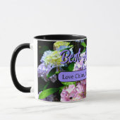 Eleganter Hydrangea Garten Rosa lila Foto Tasse (Links)