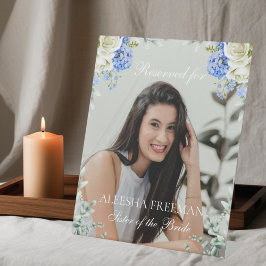 Eleganter Hydrangea-Hochzeits-Reservierter-Gedenks Sockelschild