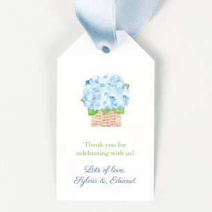 Eleganter Hydrangeenkorb für Frühlings- und Sommer Geschenkanhänger