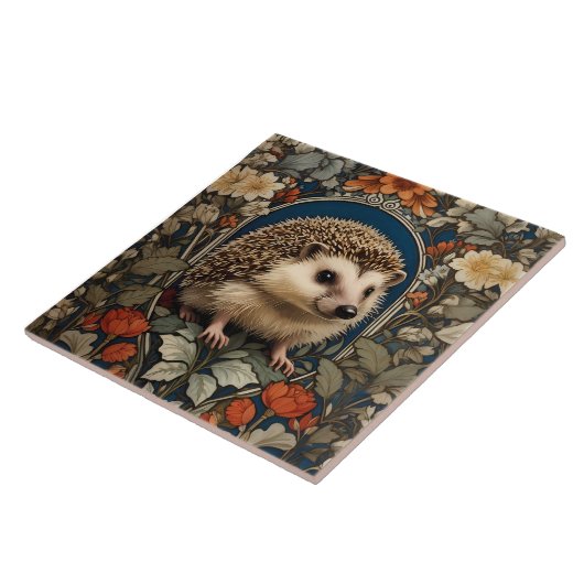 Eleganter Igel William Morris Inspiriert Fliese (Seite)