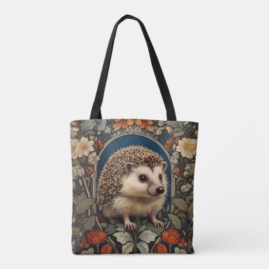 Eleganter Igel William Morris Inspiriert Tasche (Rückseite)