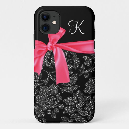 Eleganter Imitat-Glitzer-Damast-Girly heißes Case-Mate iPhone Hülle (Rückseite)