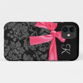 Eleganter Imitat-Glitzer-Damast-Girly heißes Case-Mate iPhone Hülle (Rückseite (Horizontal))