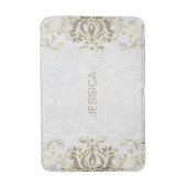 Eleganter Imitat Glitzer und goldener, blumengesch Badematte (Vorderseite Vertikal)