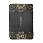 Eleganter Imitat Glitzer und goldener, blumengesch Badematte (Vorderseite Vertikal)