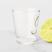 Eleganter Imitat-GoldChic des Schnapsglas (Links)