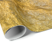 Eleganter Imitat-Goldfolien-glänzender Druckblick Geschenkpapier (Rolleneckpunkt)