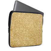 Eleganter Imitat-GoldGlitzer Laptopschutzhülle (Vorne Rechts)