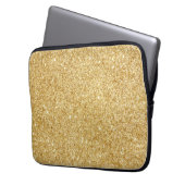 Eleganter Imitat-GoldGlitzer Laptopschutzhülle (Vorderseite Links)