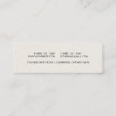 Eleganter Imitat-GoldGlitzer Mini Visitenkarte (Rückseite)