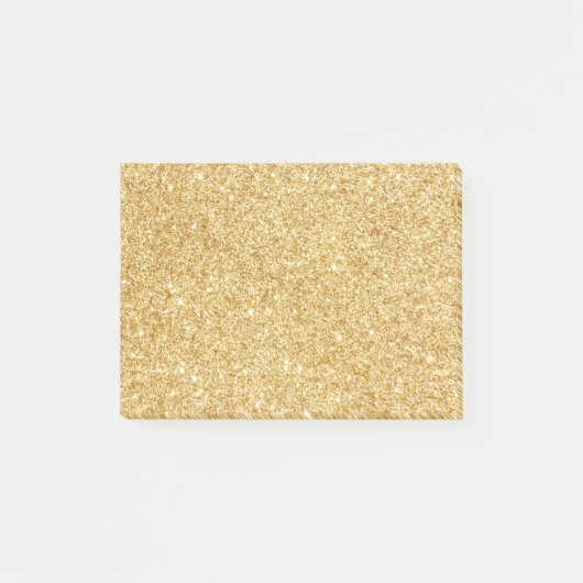 Eleganter Imitat-GoldGlitzer Post-it Klebezettel (Vorderseite)