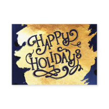 Eleganter Imitat-Goldwatercolor-glückliche