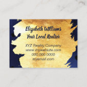 Eleganter Imitat-Goldwatercolor-glückliche Visitenkarte (Rückseite)