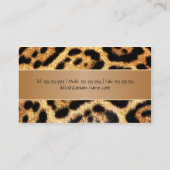 Eleganter Imitat-Leopard-Pelz Visitenkarte (Rückseite)