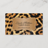 Eleganter Imitat-Leopard-Pelz Visitenkarte (Vorderseite)