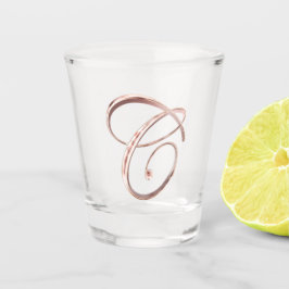 Eleganter Imitat-Rosen-GoldChic des Schnapsglas