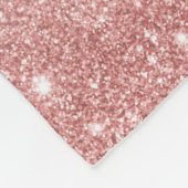 Eleganter Imitat-Rosen-GoldGlitzer weißes Fleecedecke (Ecke)