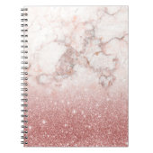 Eleganter Imitat-Rosen-GoldGlitzer weißes Notizblock (Vorderseite)