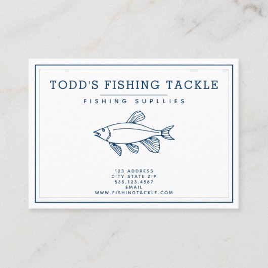 Eleganter Indigofisch - Wassersport Visitenkarte (Vorderseite)