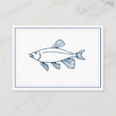 Eleganter Indigofisch - Wassersport Visitenkarte (Rückseite)