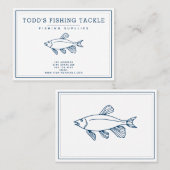 Eleganter Indigofisch - Wassersport Visitenkarte (Vorne/Hinten)