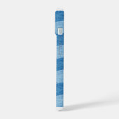 Eleganter individualisierbarer Blue Denim Phone Ca iPhone 15 Hülle (Linke Seite)