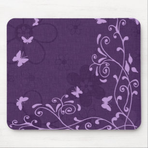 Eleganter, individuell anpassbarer Lila Schmetterl Mousepad