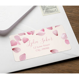 Eleganter individuell anpassbarer Pink-Rücksendead Adressaufkleber