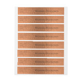 Eleganter Individuelle Name Address Copper Foil We Rundum-Adressaufkleber (Bogen)