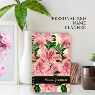 Eleganter Individuelle Name aus Roter Flora Persön Planer
