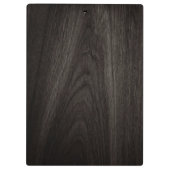 Eleganter individuelle Name aus schwarzem Eichenho Klemmbrett (Rückseite)