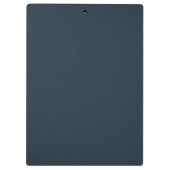 Eleganter Individuelle Name Dark Blue Klemmbrett (Rückseite)