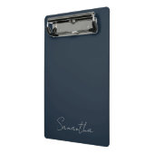 Eleganter Individuelle Name Dark Blue Mini Klemmbrett (Gewinkelt2)