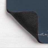 Eleganter Individuelle Name Dark Blue Mousepad (Ecke)