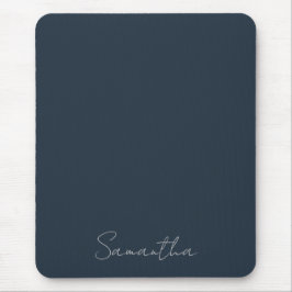Eleganter Individuelle Name Dark Blue Mousepad