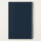 Eleganter Individuelle Name Dark Blue Notebook Notizblock (Rückseite)