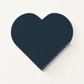 Eleganter Individuelle Name Dark Blue Notebook Notizblock (Rückseite)