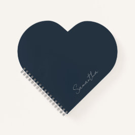 Eleganter Individuelle Name Dark Blue Notebook Notizblock