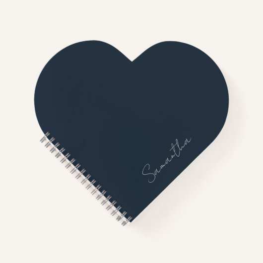 Eleganter Individuelle Name Dark Blue Notebook Notizblock (Vorderseite)