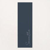 Eleganter Individuelle Name Dark Blue Yogamatte (Vorderseite)