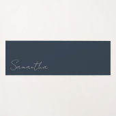 Eleganter Individuelle Name Dark Blue Yogamatte (Vorderseite (Horizontal))