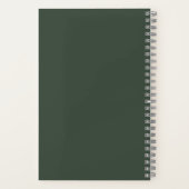 Eleganter Individuelle Name Dark Green Notizblock (Rückseite)