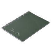 Eleganter Individuelle Name Dark Green Notizblock (Linke Seite)