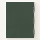 Eleganter Individuelle Name Dark Green Notizblock (Rückseite)
