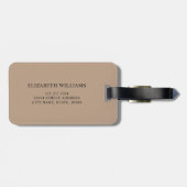 Eleganter Individuelle Name Gepäckanhänger (Rückseite horizontal)