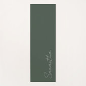 Eleganter Individuelle Name Green Blue Yogamatte (Vorderseite)