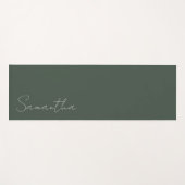 Eleganter Individuelle Name Green Blue Yogamatte (Vorderseite (Horizontal))