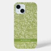 Eleganter Individuelle Name Green Botanical Case-Mate iPhone Hülle (Rückseite)