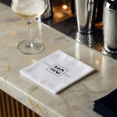 Eleganter Individuelle Name Initials Monogram Logo Serviette